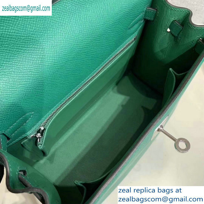 Hermes Kelly 25cm Bag in Original Epsom Leather Green - Click Image to Close