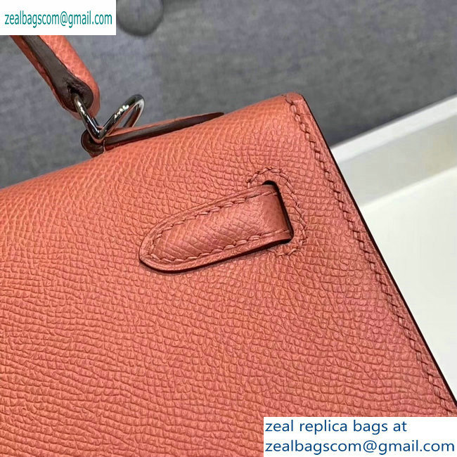 Hermes Kelly 25cm Bag in Original Epsom Leather Lobster Pink