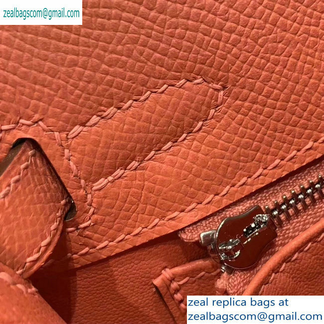 Hermes Kelly 25cm Bag in Original Epsom Leather Lobster Pink - Click Image to Close