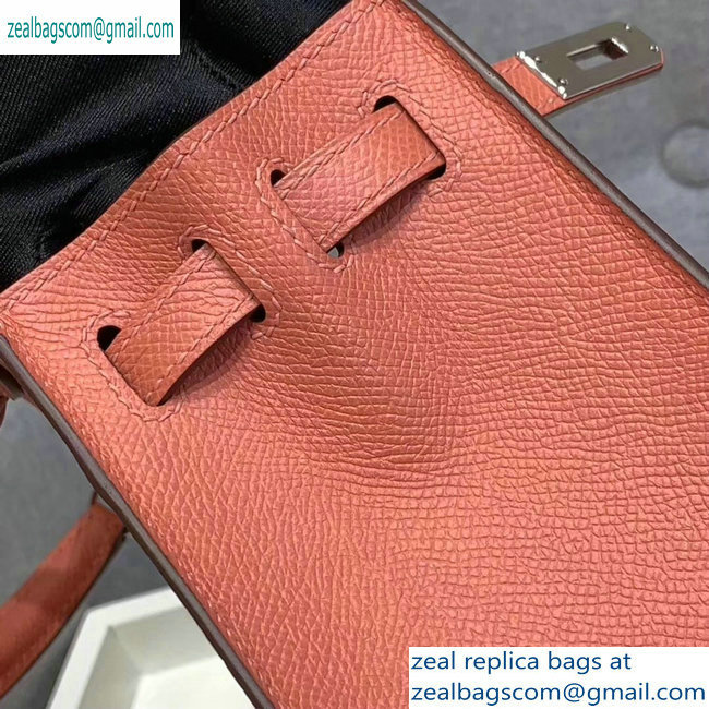 Hermes Kelly 25cm Bag in Original Epsom Leather Lobster Pink - Click Image to Close