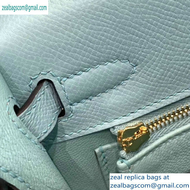 Hermes Kelly 25cm Bag in Original Epsom Leather Macaron Blue - Click Image to Close