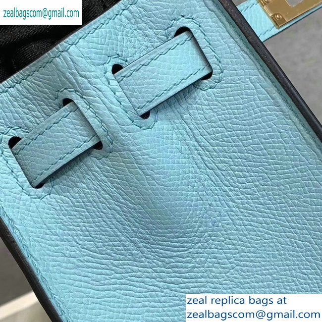 Hermes Kelly 25cm Bag in Original Epsom Leather Macaron Blue