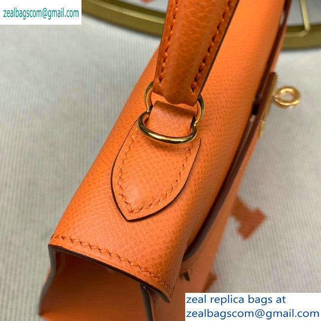 Hermes Kelly 25cm Bag in Original Epsom Leather Orange