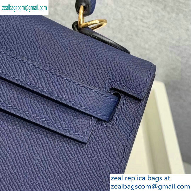 Hermes Kelly 25cm Bag in Original Epsom Leather Royal Blue