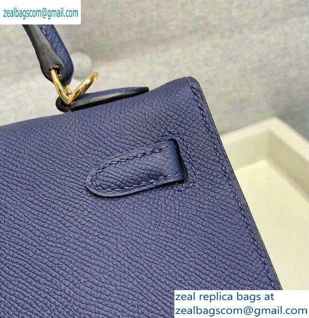 Hermes Kelly 25cm Bag in Original Epsom Leather Royal Blue - Click Image to Close