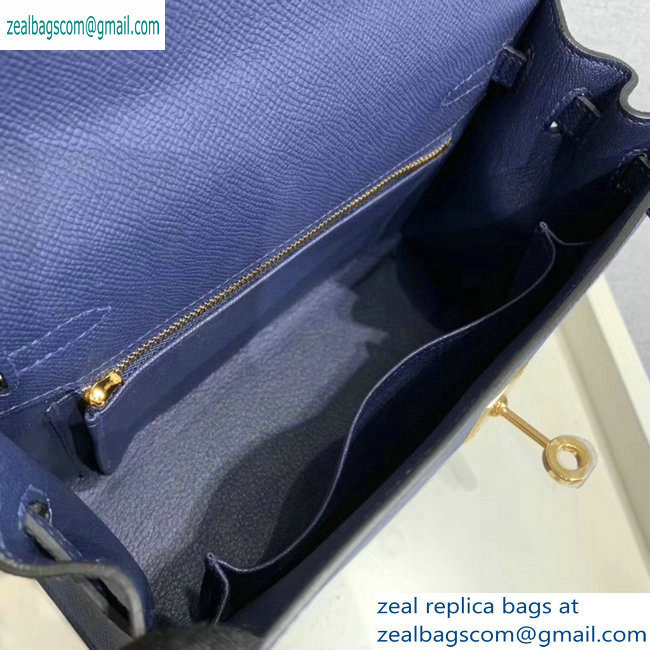 Hermes Kelly 25cm Bag in Original Epsom Leather Royal Blue - Click Image to Close