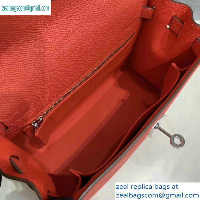 Hermes Kelly 25cm Bag in Original Epsom Leather Salmon Red