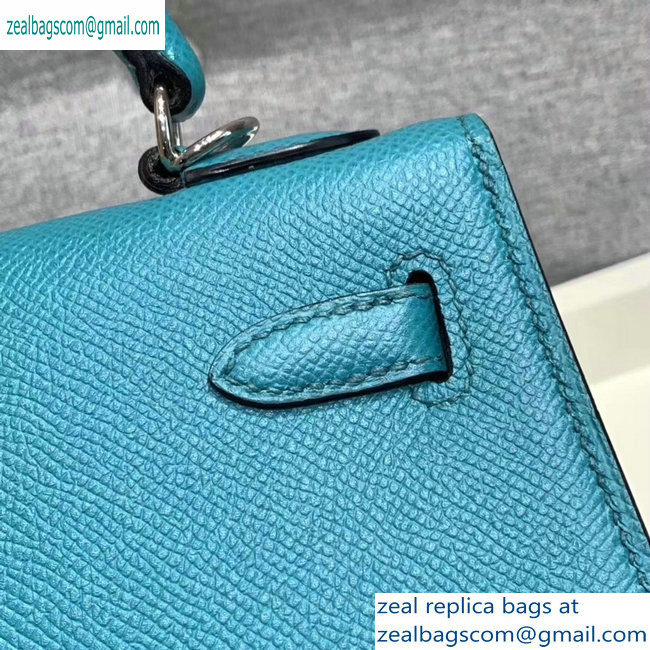 Hermes Kelly 25cm Bag in Original Epsom Leather Turquoise