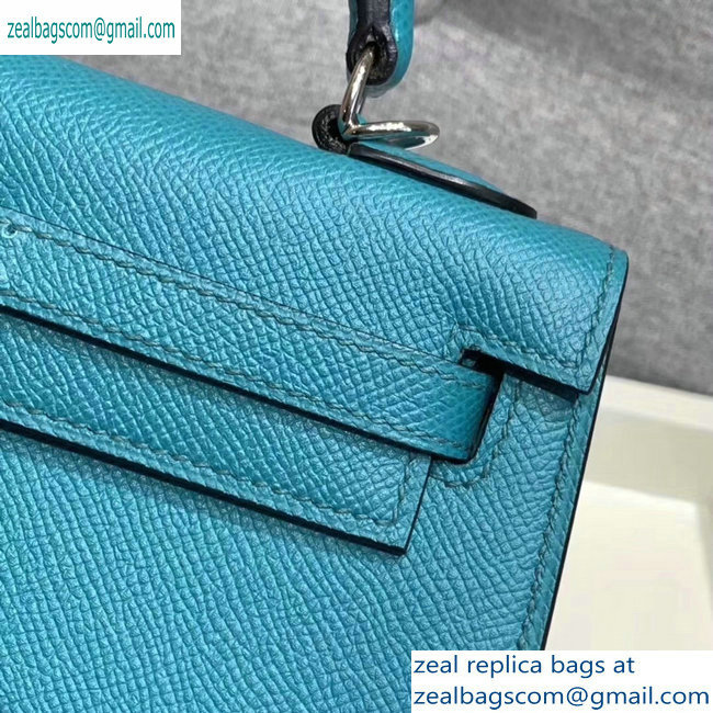 Hermes Kelly 25cm Bag in Original Epsom Leather Turquoise