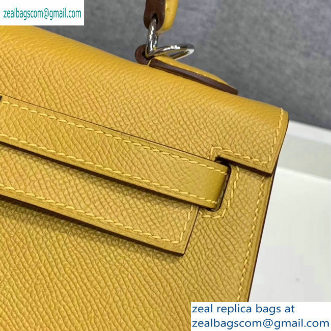 Hermes Kelly 25cm Bag in Original Epsom Leather Yellow - Click Image to Close