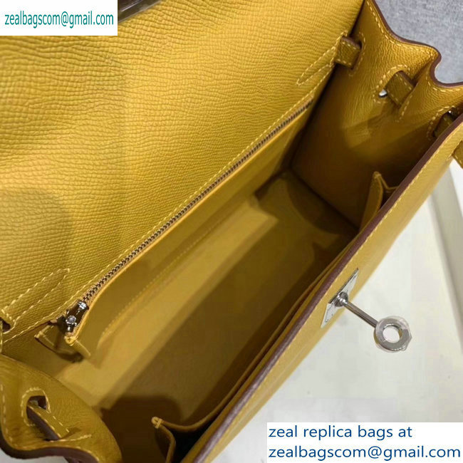 Hermes Kelly 25cm Bag in Original Epsom Leather Yellow - Click Image to Close