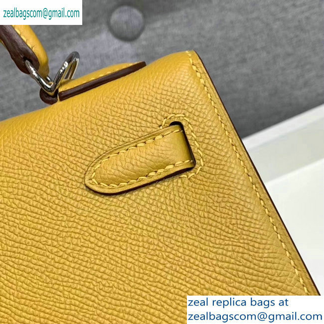 Hermes Kelly 25cm Bag in Original Epsom Leather Yellow - Click Image to Close