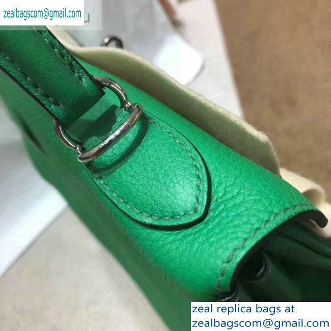 Hermes Kelly 28cm/32cm Bag In Original togo Leather With Gold/Silver Hardware bamboo green