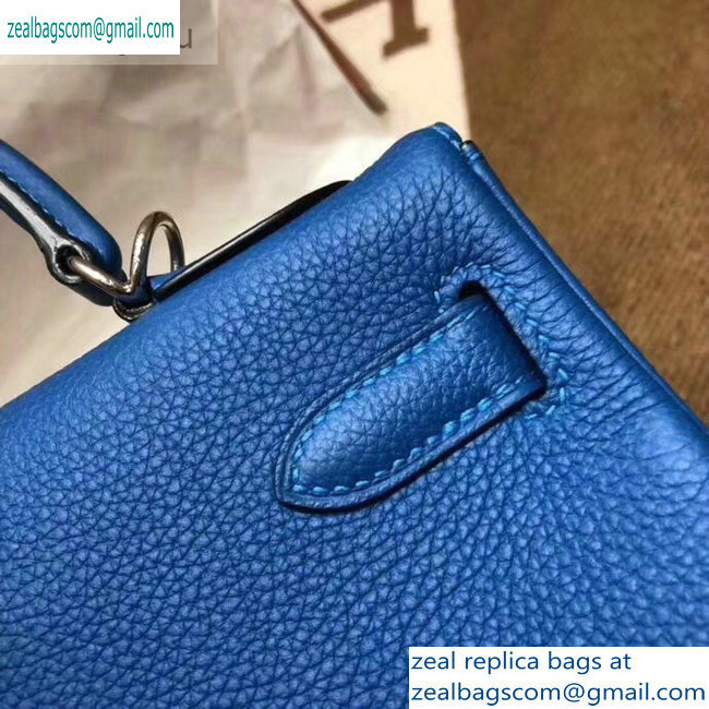 Hermes Kelly 28cm/32cm Bag In Original togo Leather With Gold/Silver Hardware cobalt blue - Click Image to Close