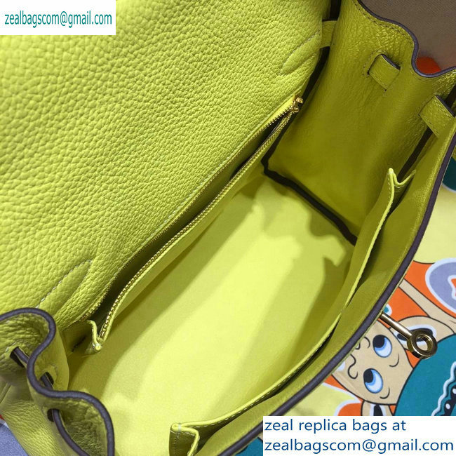 Hermes Kelly 28cm/32cm Bag In Original togo Leather With Gold/Silver Hardware lemon yellow