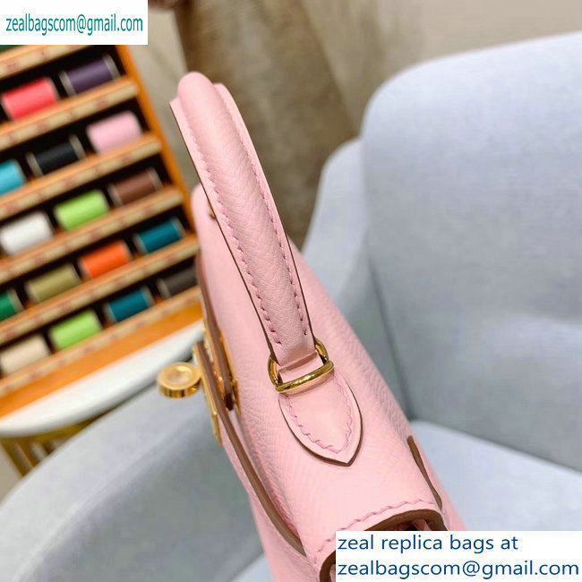 Hermes Mini Kelly II Bag in Original Epsom Leather Pink