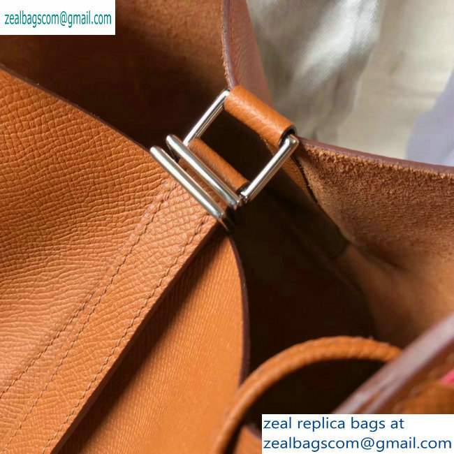 Hermes Picotin Lock 18 Bag with Braided Handles camel