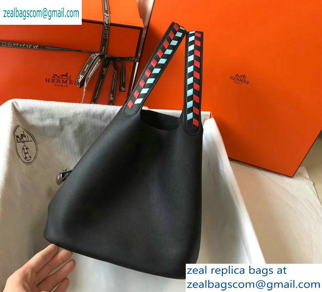 Hermes Picotin Lock 22 Bag with Braided Handles black