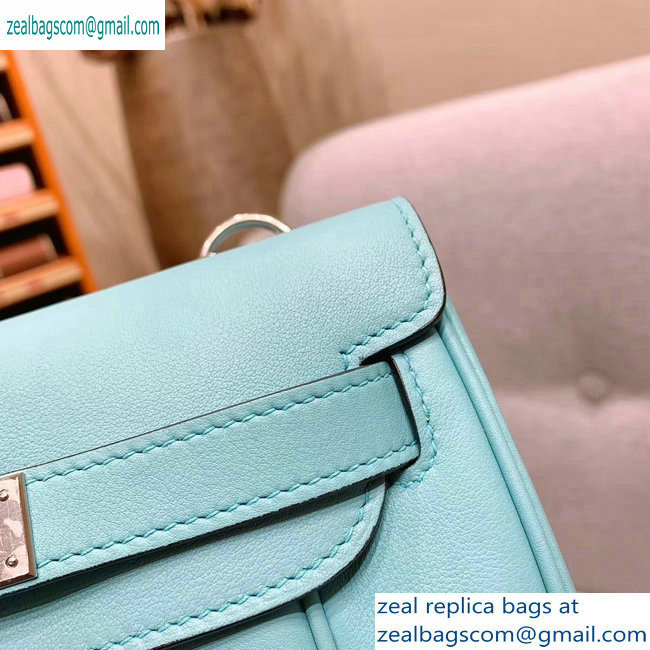 Hermes berline 20 bag in original swift leather Macaron blue - Click Image to Close