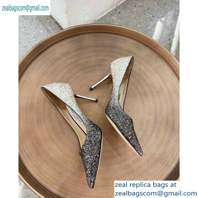 Jimmy Choo Heel 8.5cm Love Pointy Toe Pumps Glitter 02 2019