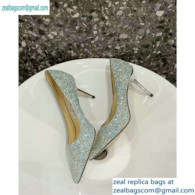 Jimmy Choo Heel 8.5cm Love Pointy Toe Pumps Glitter 03 2019