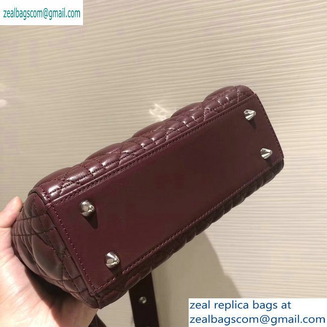 Lady Dior My ABCDior Bag in Cannage with Badges burgundy 2019