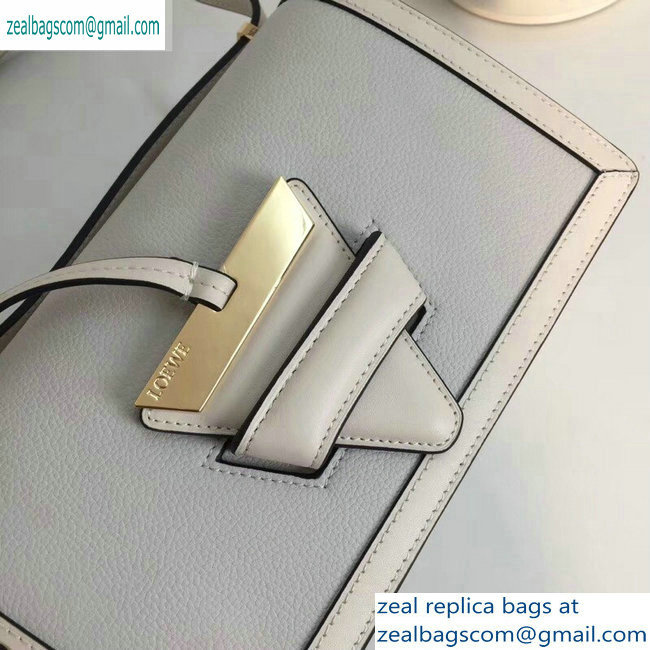 Loewe Bolso Barcelona Bag Grained Pale Gray/White - Click Image to Close