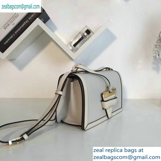 Loewe Bolso Barcelona Bag Grained Pale Gray/White - Click Image to Close