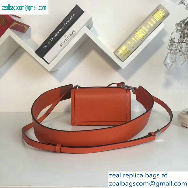 Loewe Boxcalf Barcelona Small Bag Orange with Two Shoulder Strap