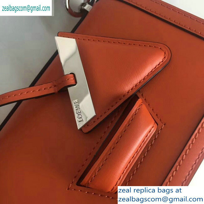 Loewe Boxcalf Barcelona Small Bag Orange with Two Shoulder Strap