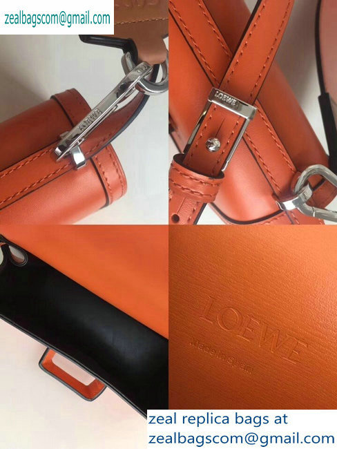 Loewe Boxcalf Barcelona Small Bag Orange with Two Shoulder Strap