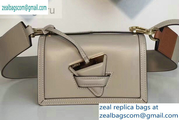 Loewe Boxcalf Barcelona Small Bag Pale Gray with Two Shoulder Strap - Click Image to Close