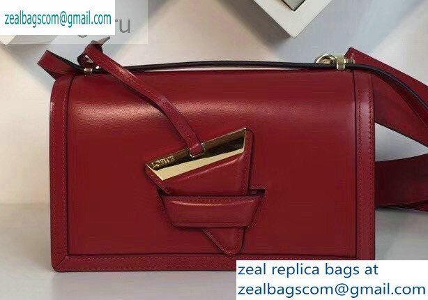 Loewe Boxcalf Bolso Barcelona Bag Dark Red with Two Shoulder Strap