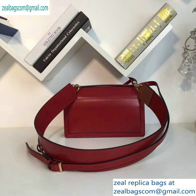 Loewe Boxcalf Bolso Barcelona Bag Dark Red with Two Shoulder Strap - Click Image to Close