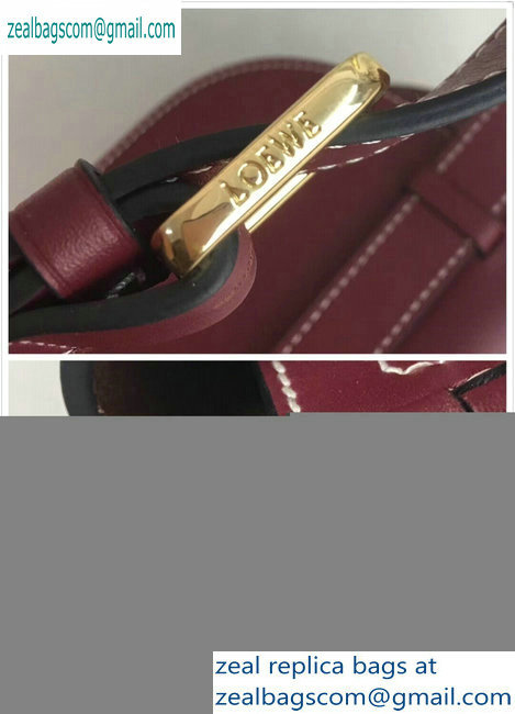 Loewe Calf Gate Bumbag Bag Burgundy