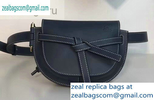 Loewe Calf Gate Bumbag Bag Denim Blue - Click Image to Close