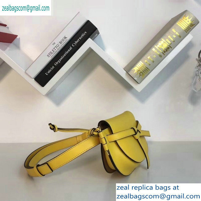 Loewe Calf Gate Bumbag Bag Yellow