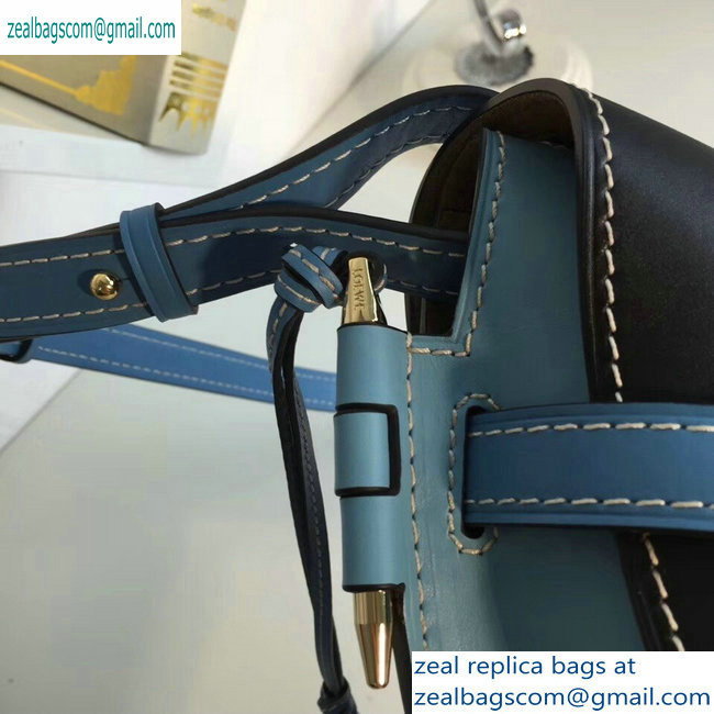 Loewe Calf Gate Small Bag Black/Blue