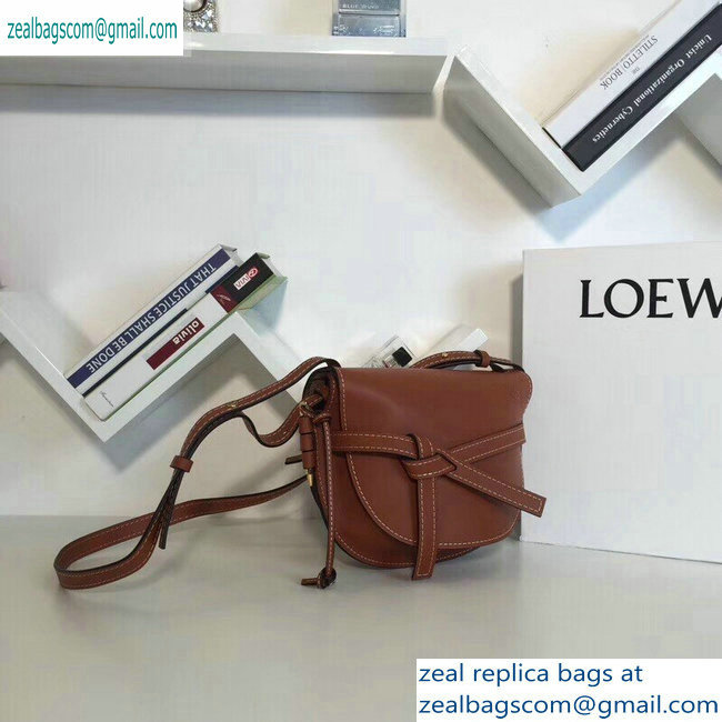 Loewe Calf Gate Small Bag Brown - Click Image to Close