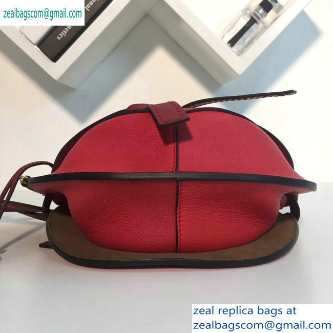 Loewe Calf Gate Small Bag Grained Red