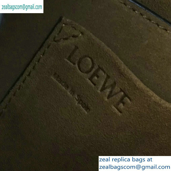 Loewe Calf Gate Small Bag Navy Blue/Creamy