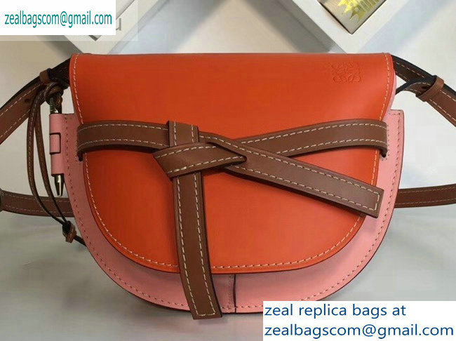 Loewe Calf Gate Small Bag Orange/Pink
