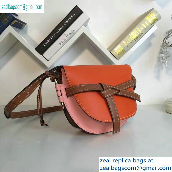 Loewe Calf Gate Small Bag Orange/Pink