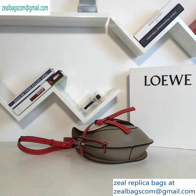 Loewe Calf Gate Small Bag White/Gray
