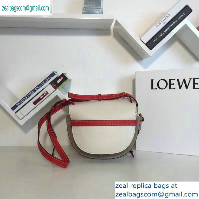 Loewe Calf Gate Small Bag White/Gray