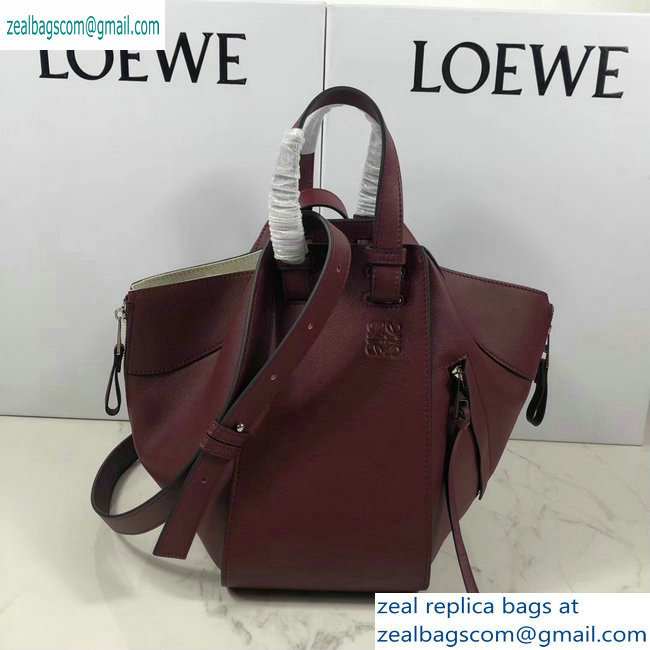 Loewe Classic Calf Hammock Small Bag Burgundy