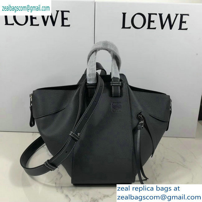 Loewe Classic Calf Hammock Small Bag Grained Dark Gray