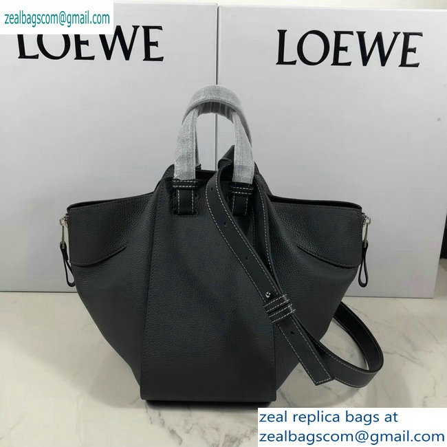 Loewe Classic Calf Hammock Small Bag Grained Dark Gray