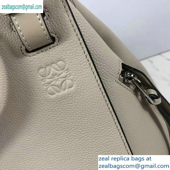 Loewe Classic Calf Hammock Small Bag Grained Pale Gray
