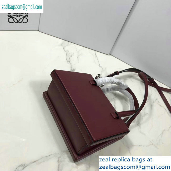 Loewe Postal Small Top Handle Bag Burgundy 2019